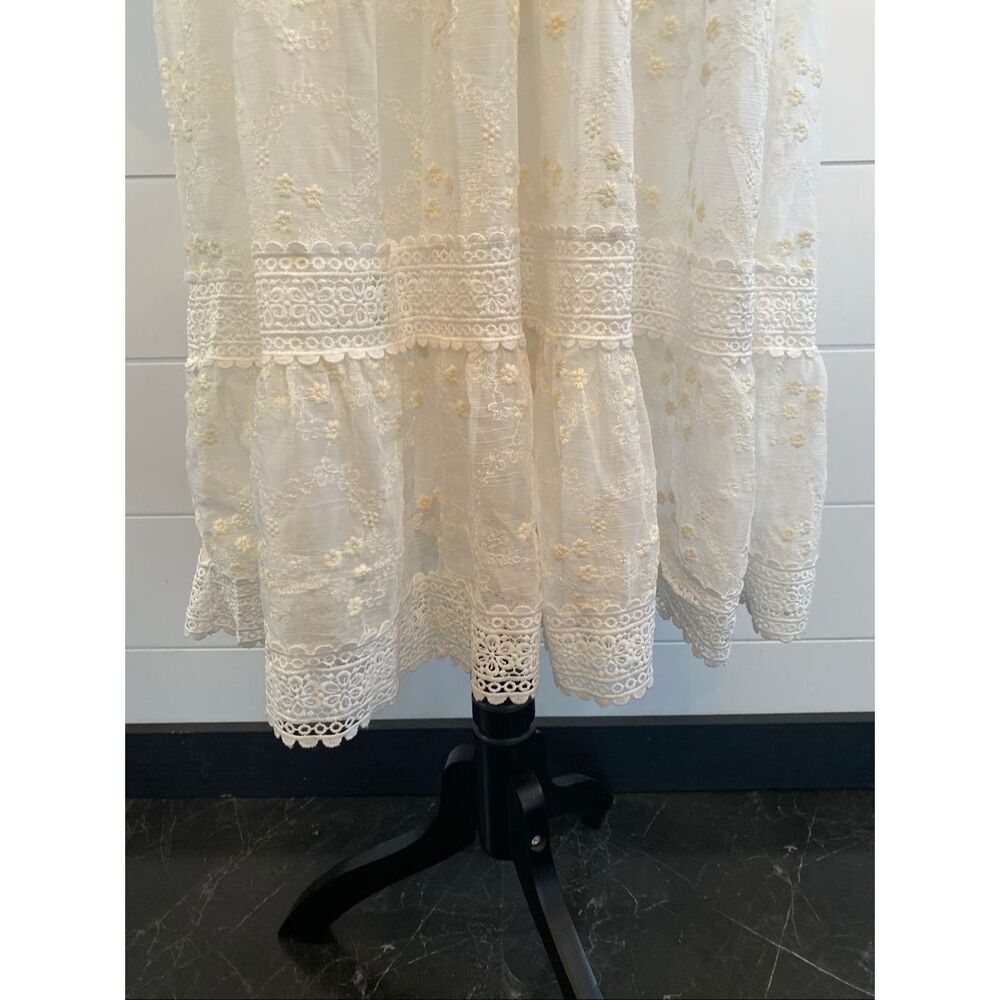 A Collective Story Peasant Boho Tiered Maxi Dress White size Small NWT - Picture 7 of 16